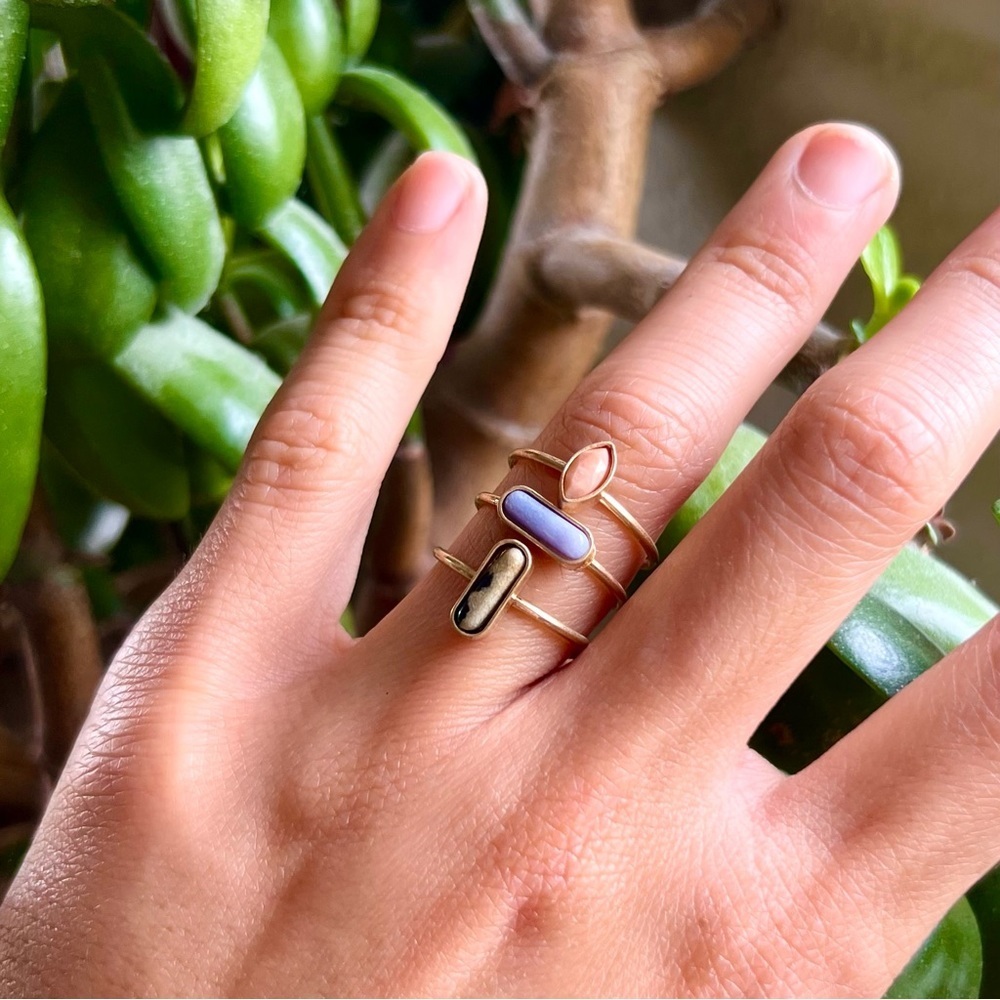 Semi-Precious Stone Rings (Set of 3)